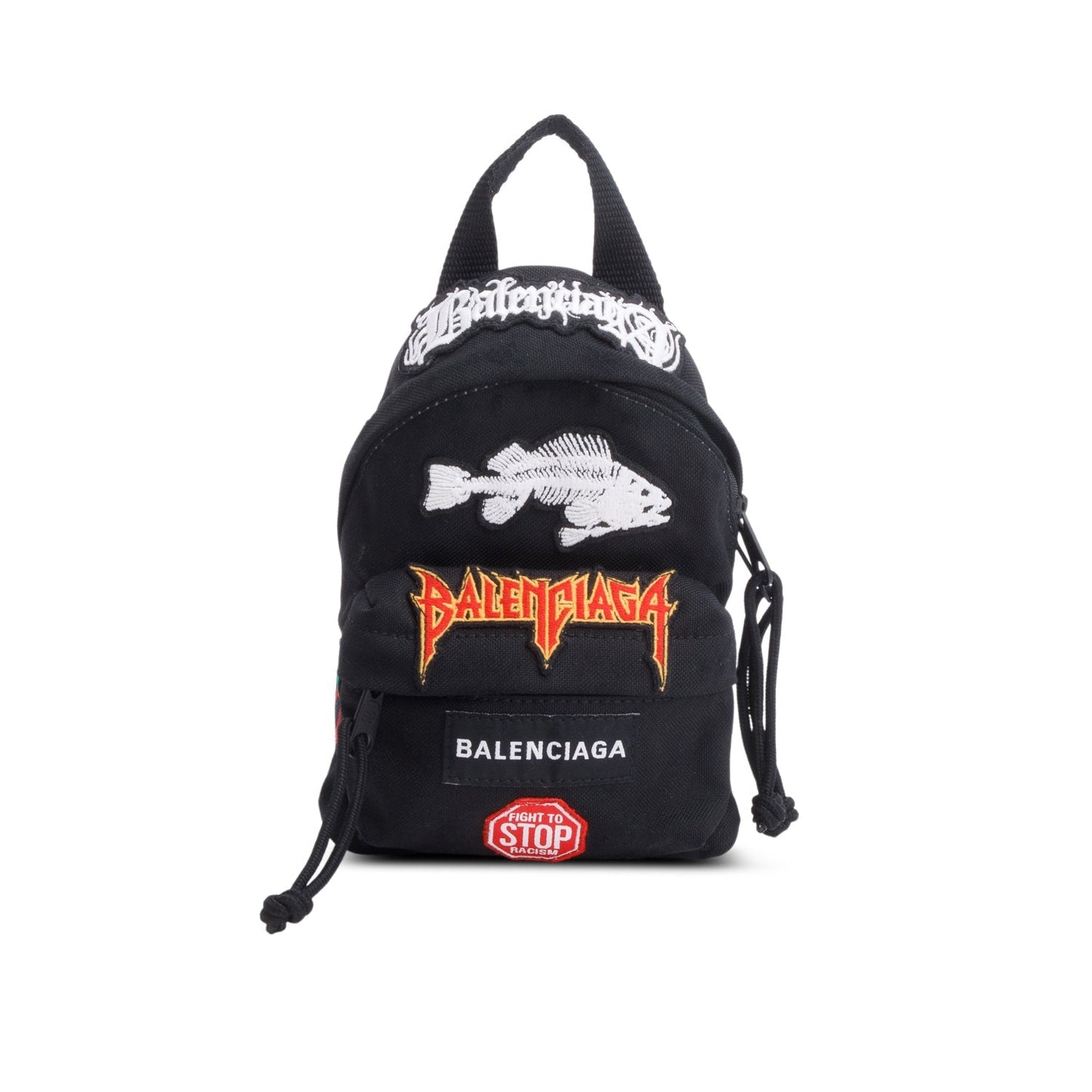 Balenciaga Recycled Explorer Crossbody Backpack Canvas Black Crossbody Bag