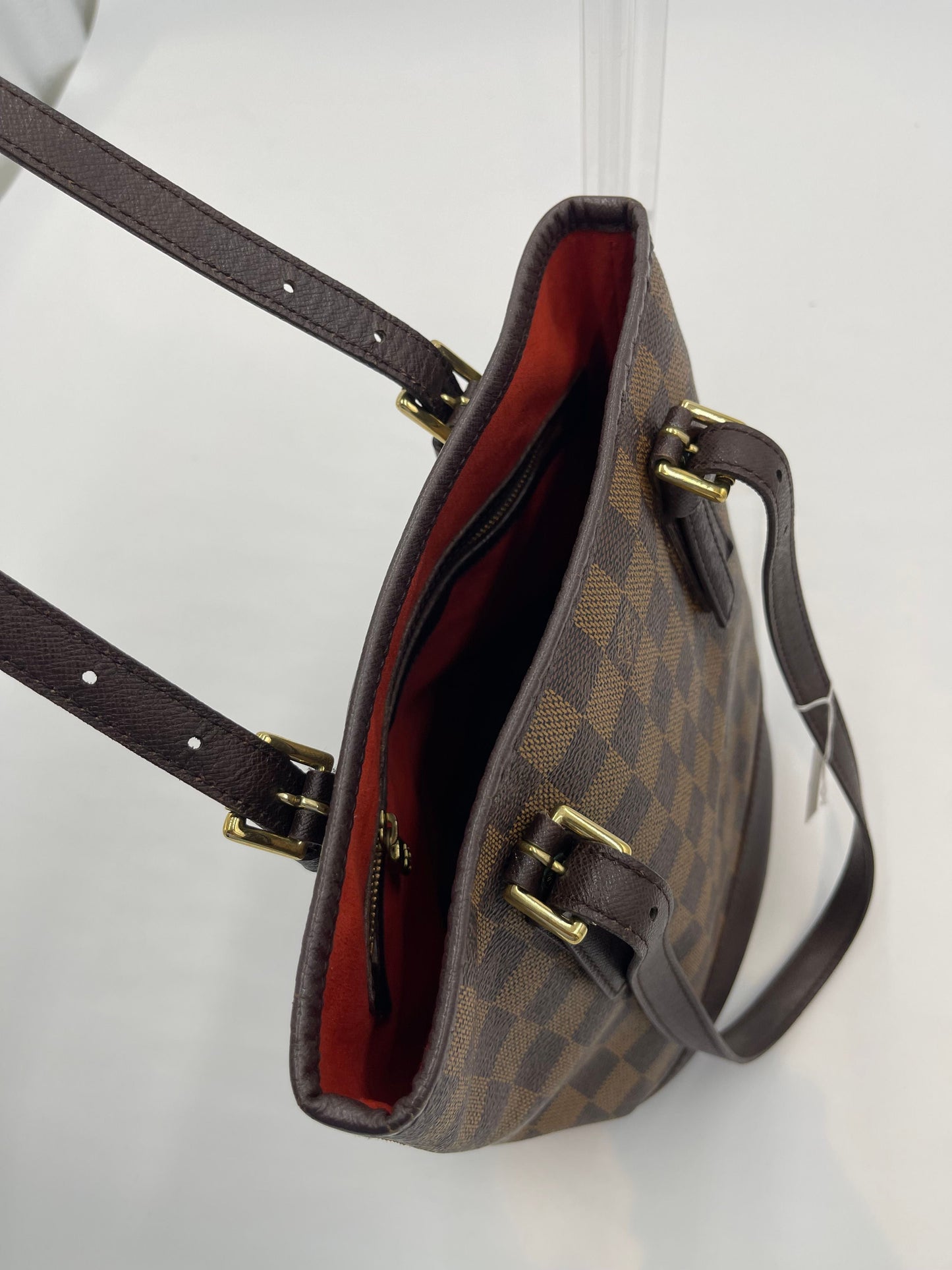 Louis Vuitton Damier Ebene Marais   - Brown Bucket Bags, Handbags AG458O