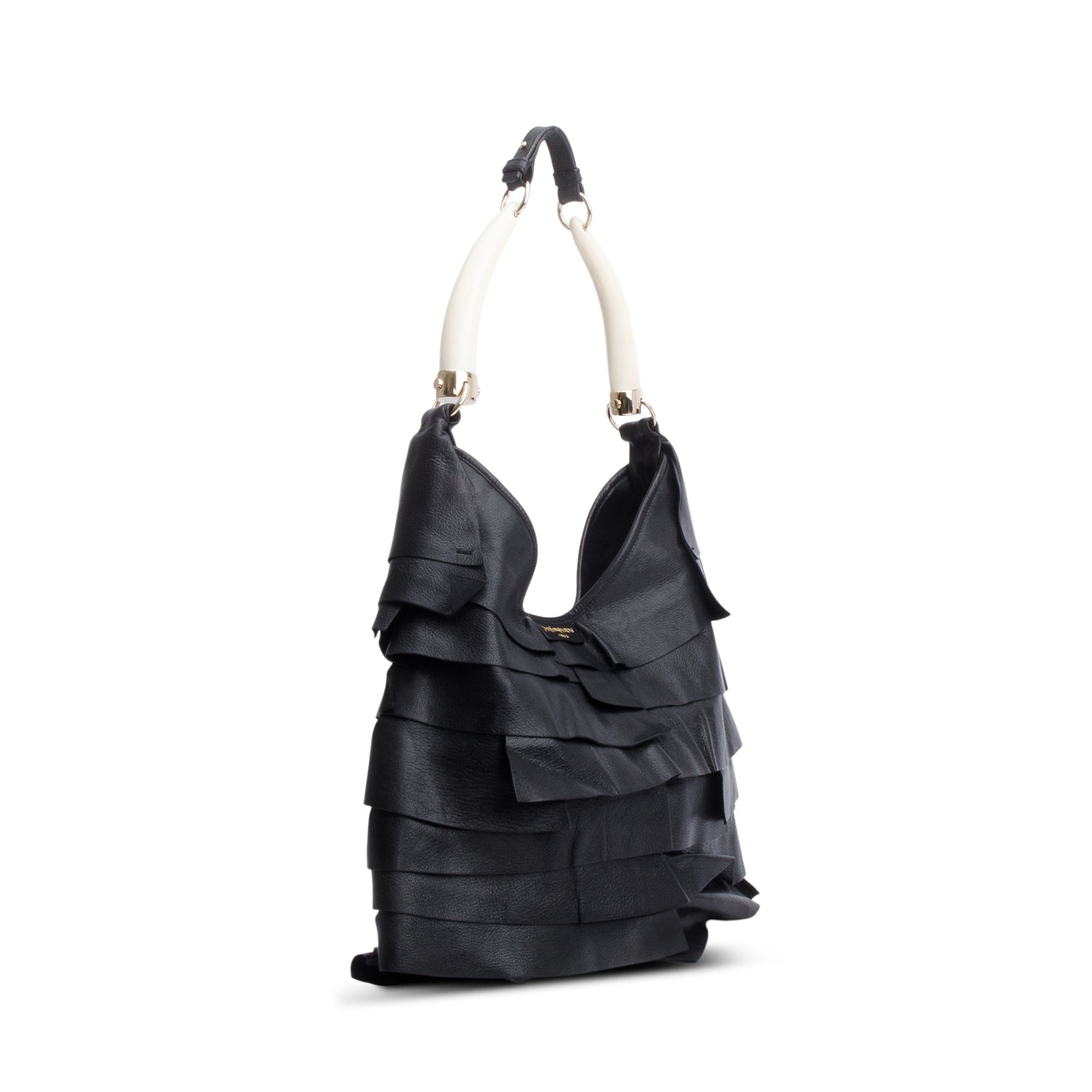 YSL Saint Laurent St Tropez Tote Leather Black Tote Bag