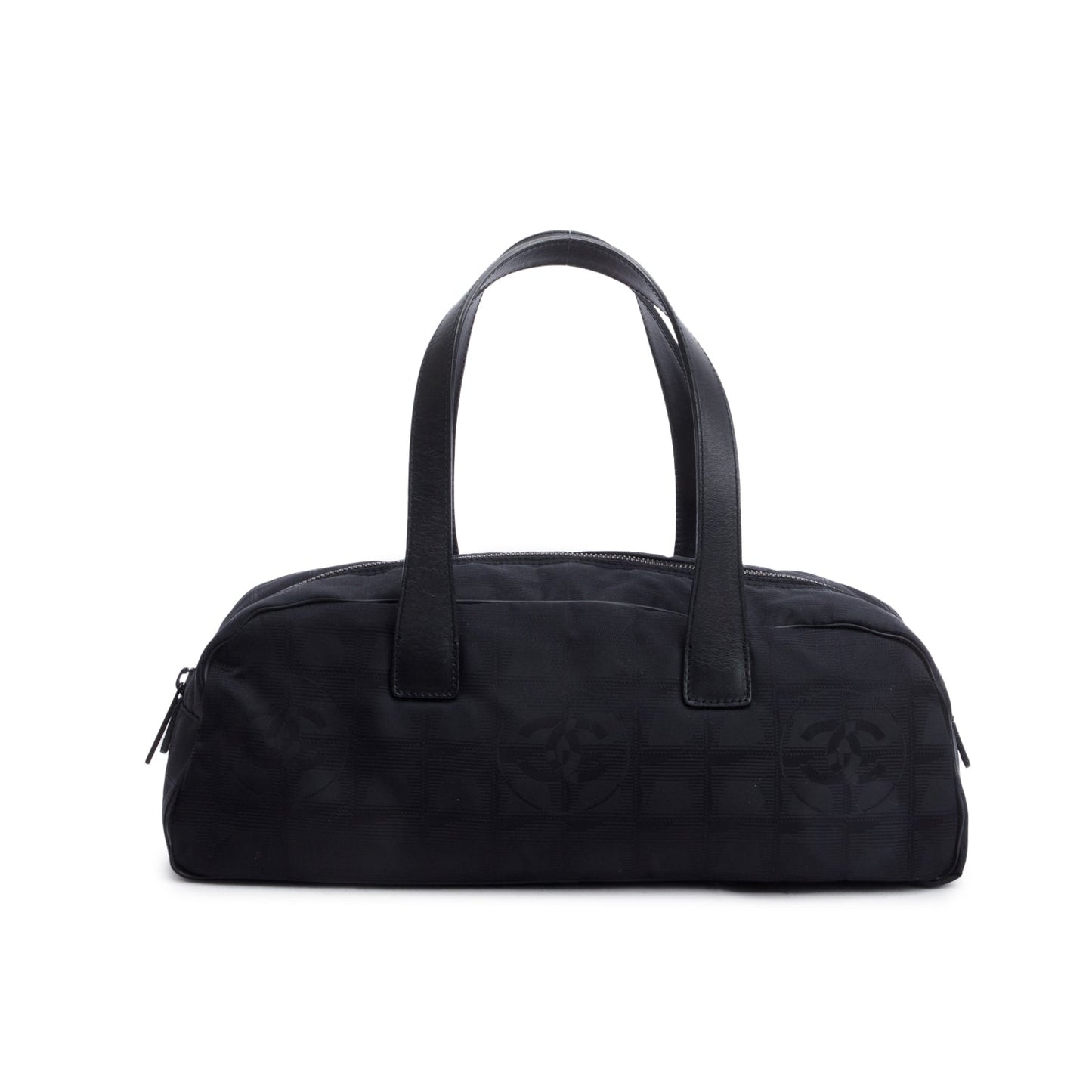 Chanel Nylon Ligne Bowling Black Travel Bag