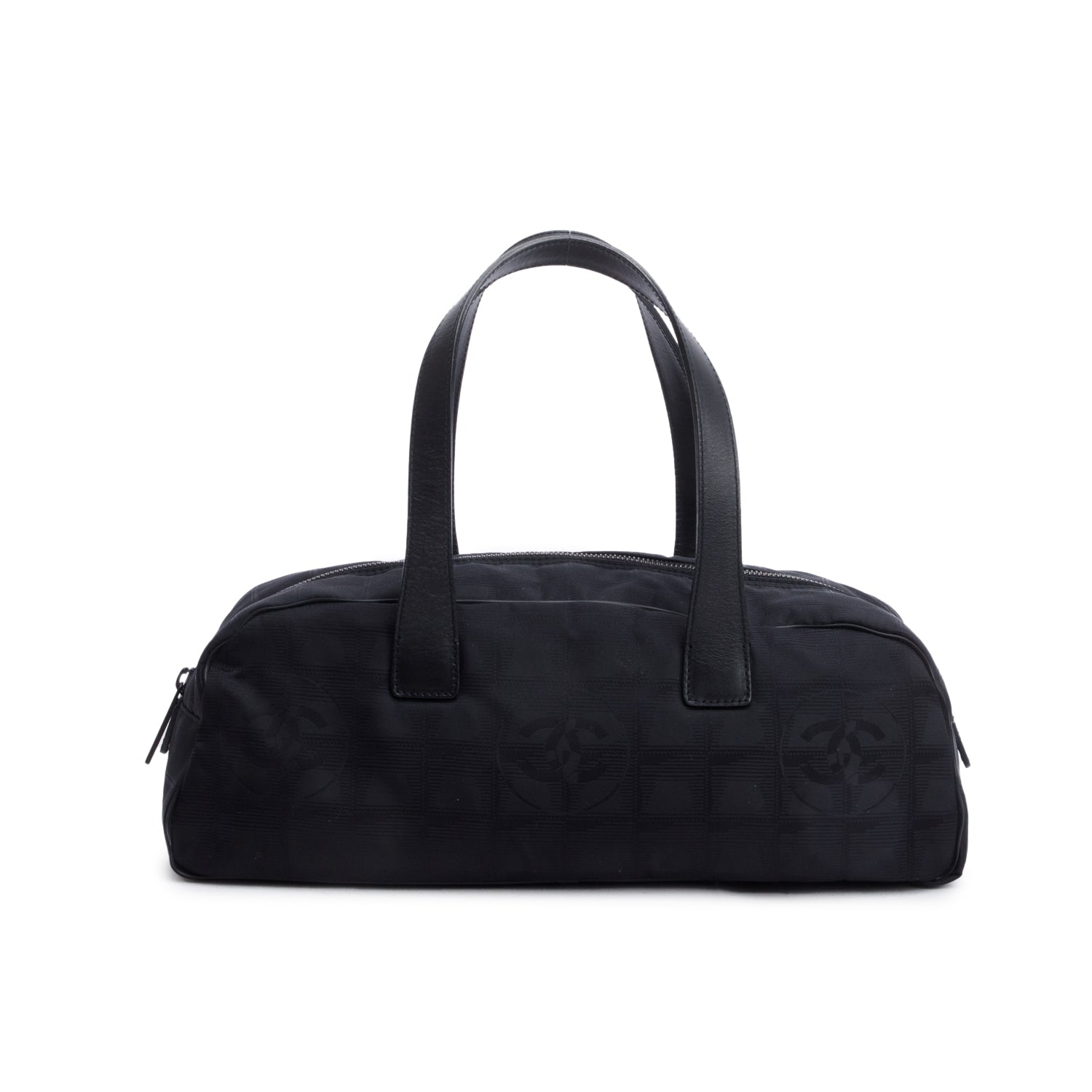Chanel Nylon Ligne Bowling Black Travel Bag