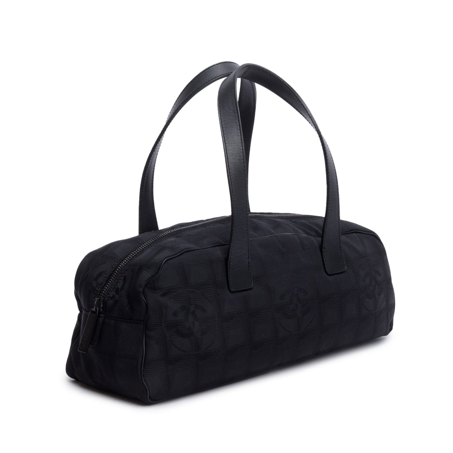 Chanel Nylon Ligne Bowling Black Travel Bag