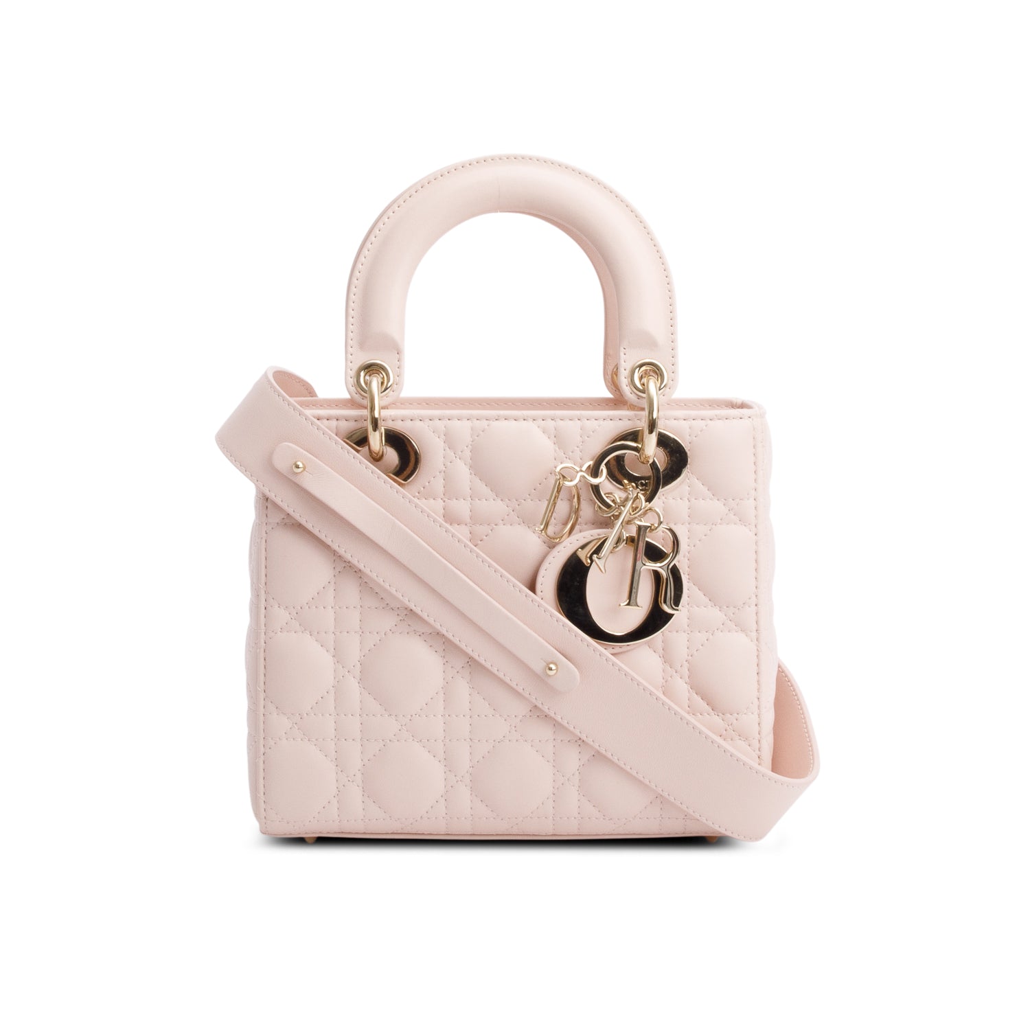 Dior Christian Cannage Lambskin Lady Bag Leather Pink Travel Bag Dior Bag