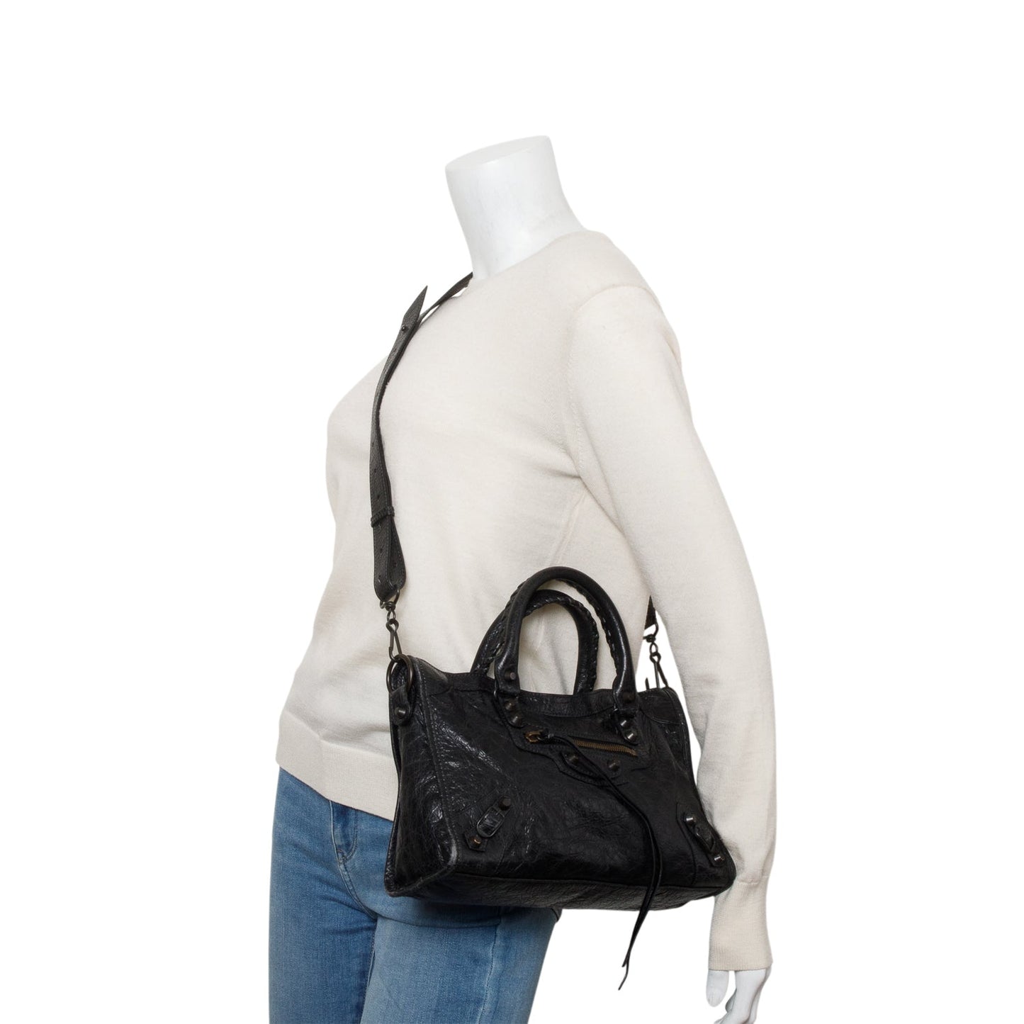 Balenciaga Arena Le City Bag Leather Black Travel Bag