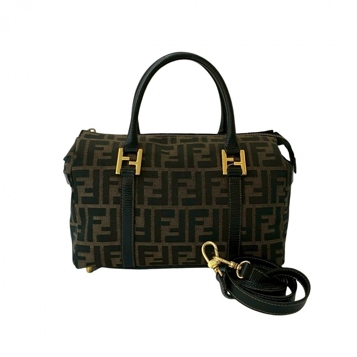 Fendi Shoulder Bag Leather Black