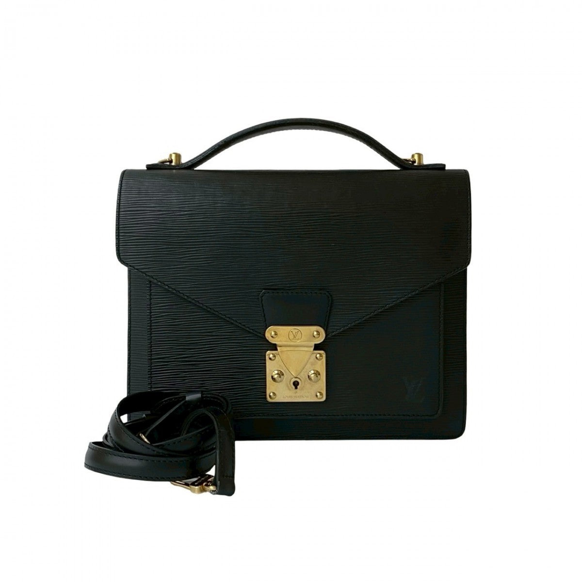 Louis Vuitton M52122 Epi Monceau Leather Black Shoulder Bag