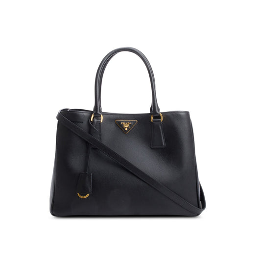 Prada Saffiano Lux Tote Handbag Leather Black Tote Bag