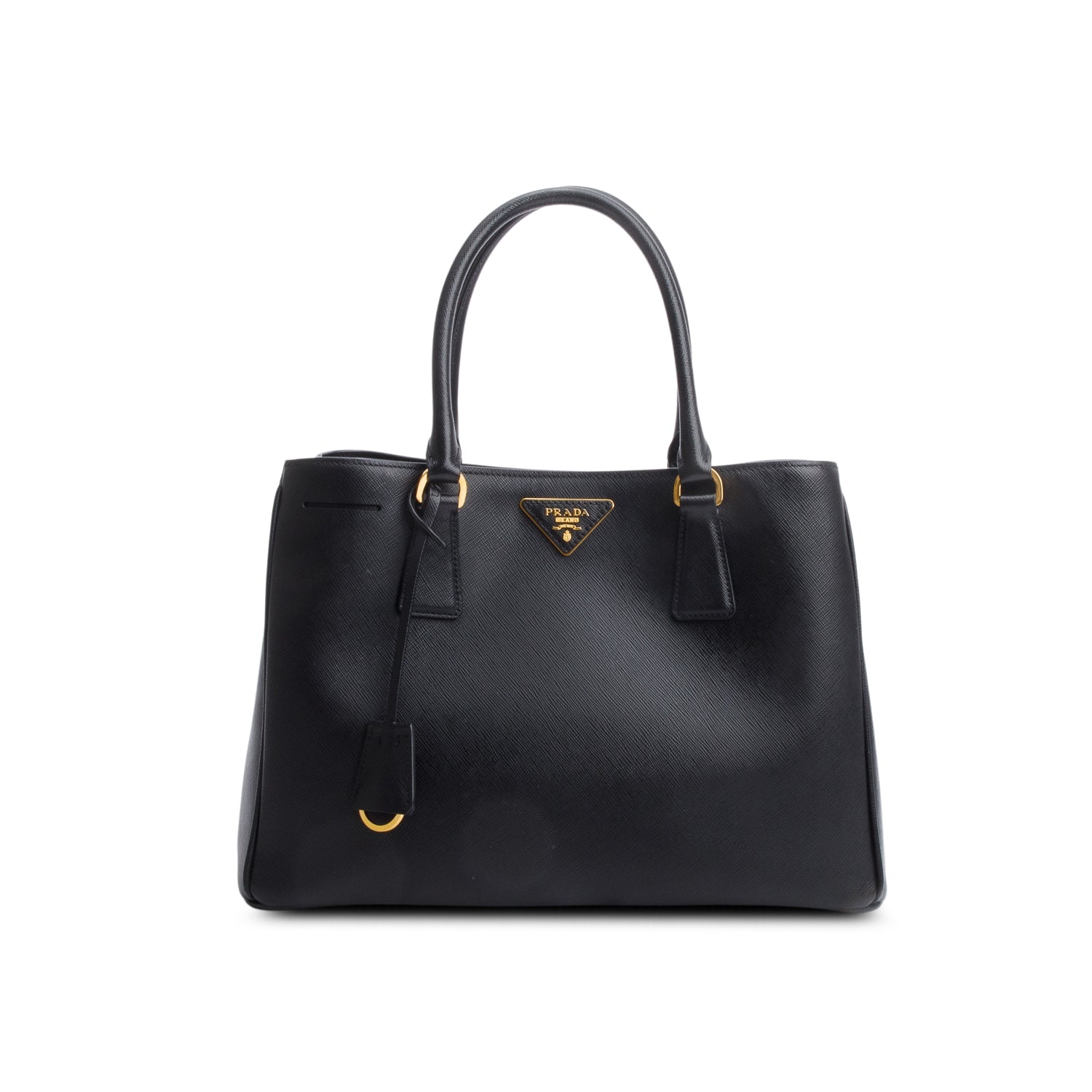 Prada Saffiano Lux Tote Handbag Leather Black Tote Bag