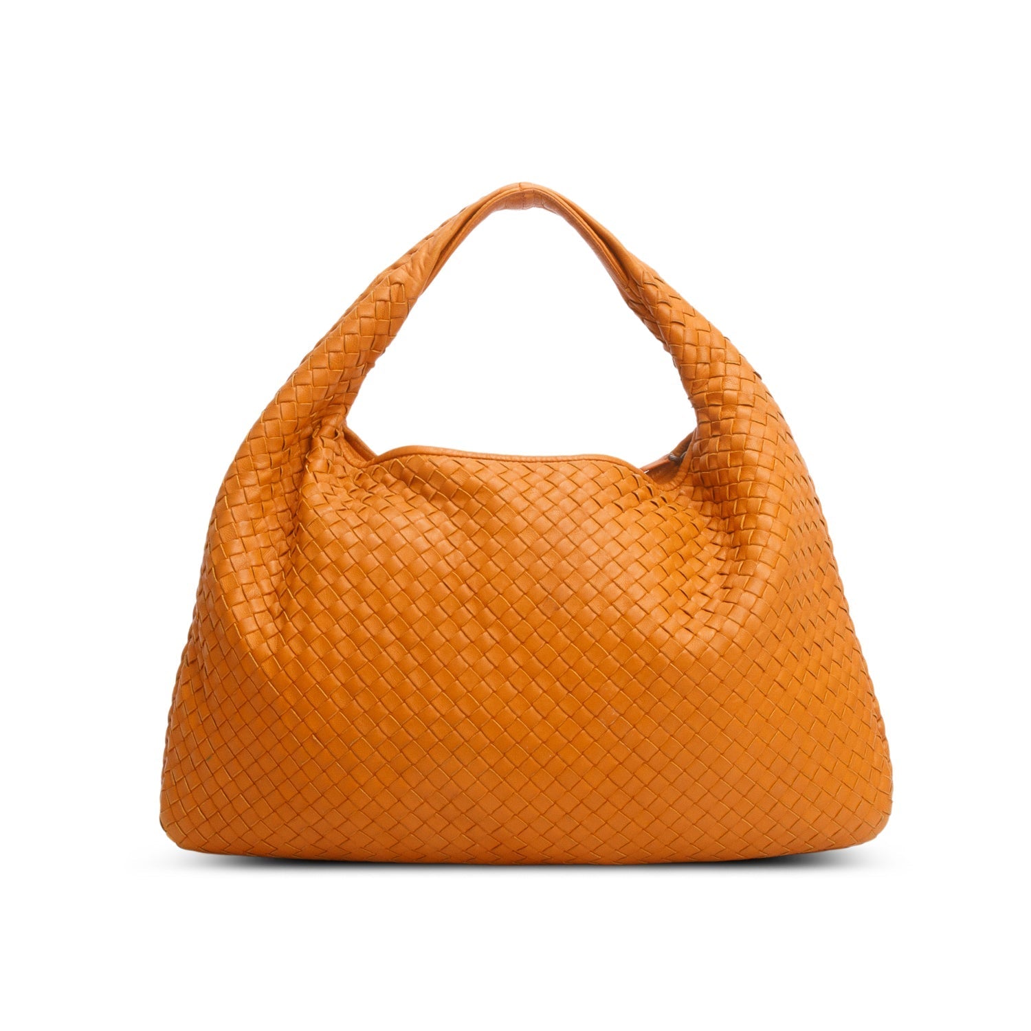 Bottega Veneta Orange Nappa Intrecciato Veneta Hobo Large Travel Bag