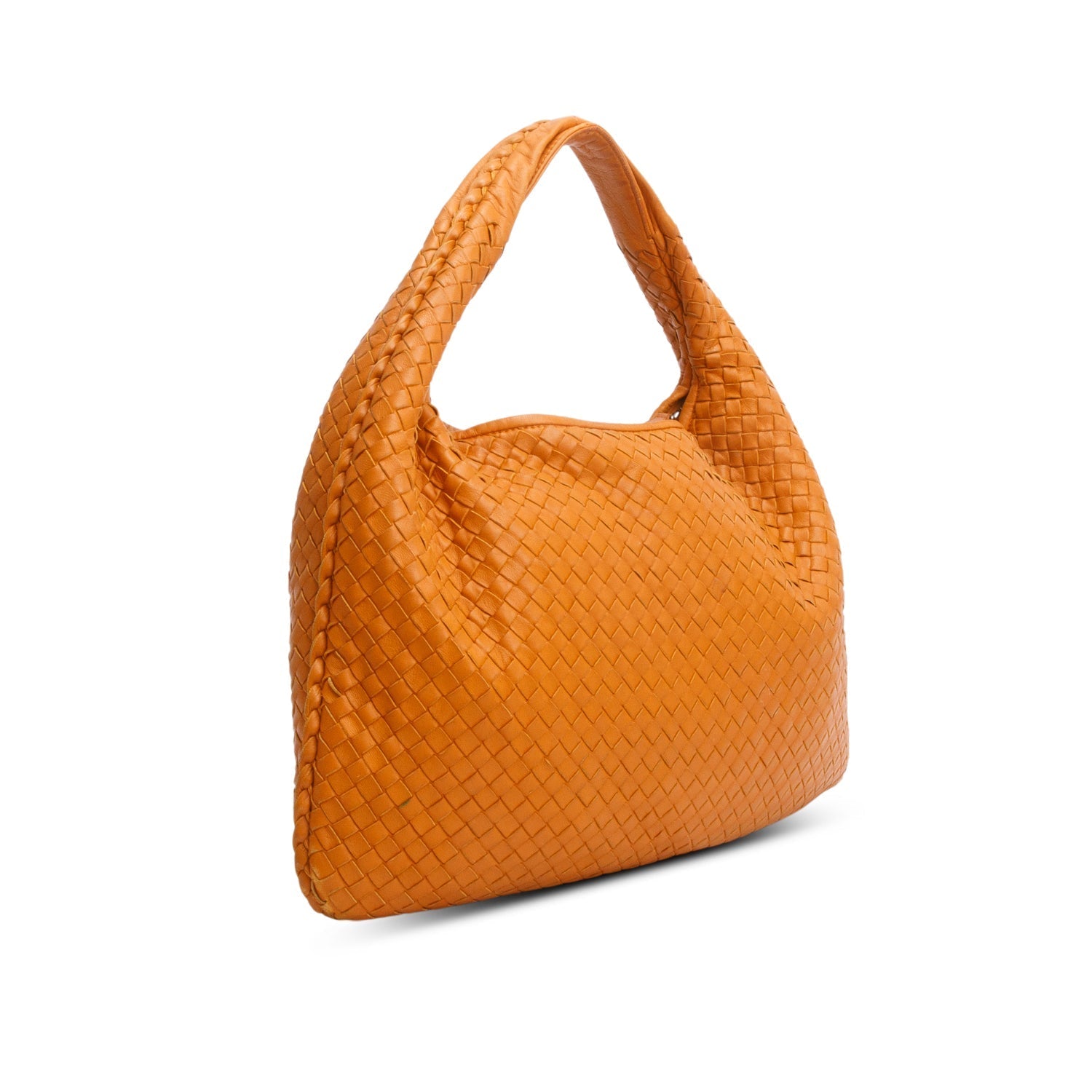 Bottega Veneta Orange Nappa Intrecciato Veneta Hobo Large Travel Bag
