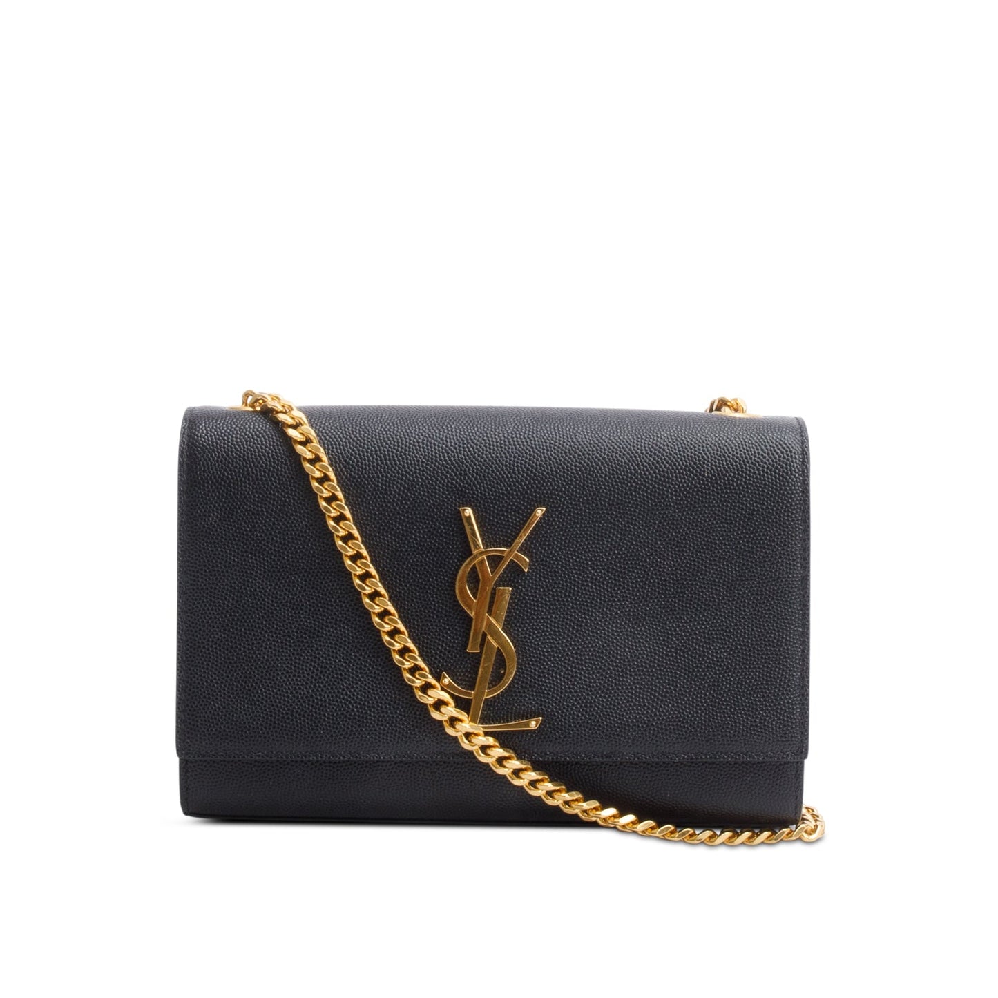 YSL Saint Laurent Grain De Poudre Kate Bag Black Small Travel Bag