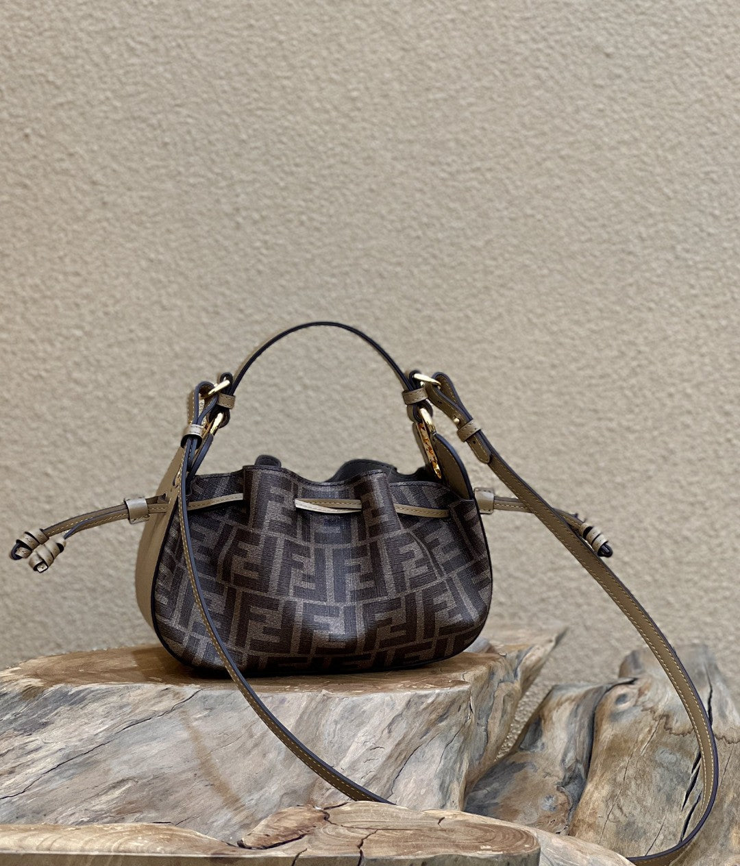 Fendi Top QualityTop Quality Pomodorino FF Brown Mini Bag