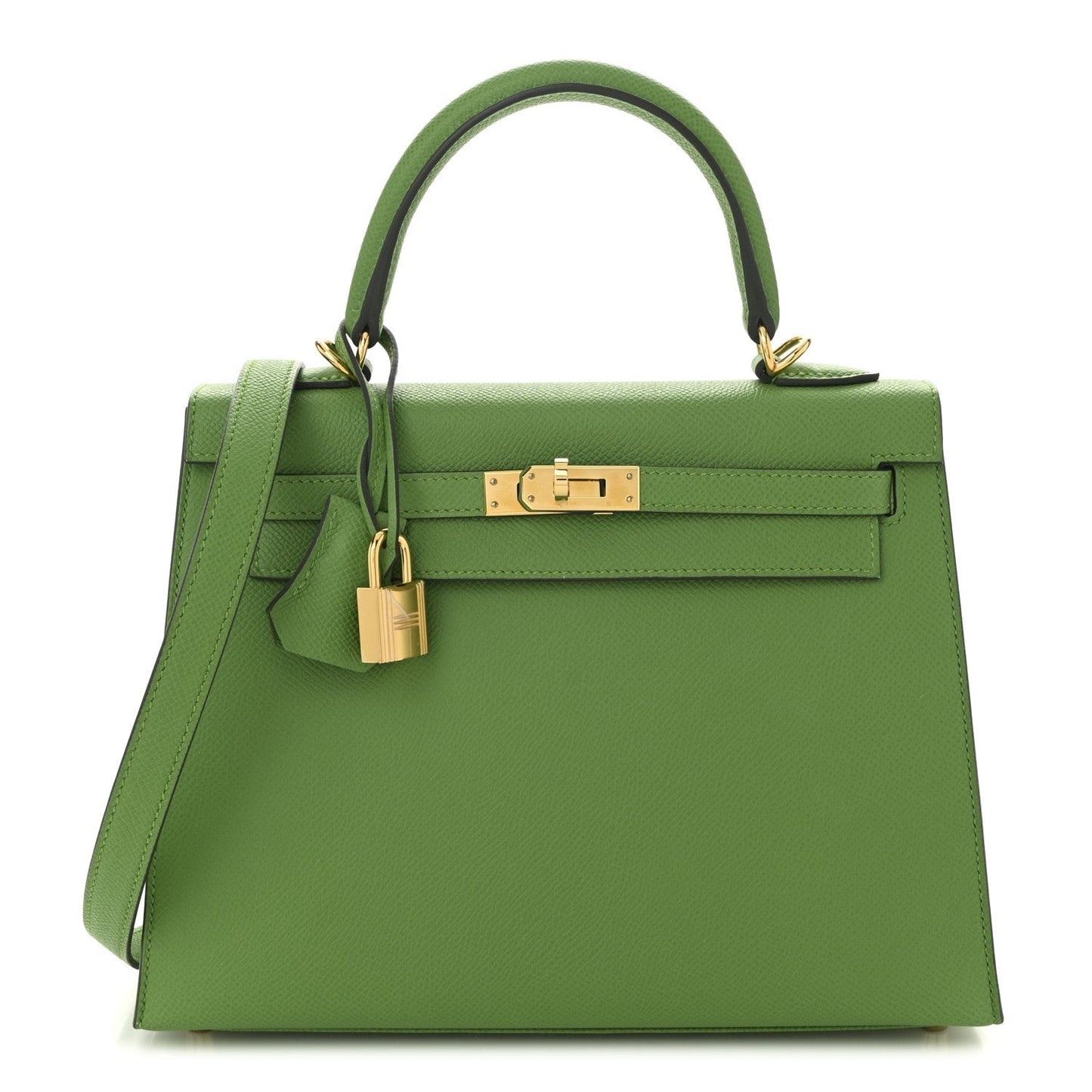 Hermes Epsom Kelly Sellier Vert Yucca Handbag Travel Bag