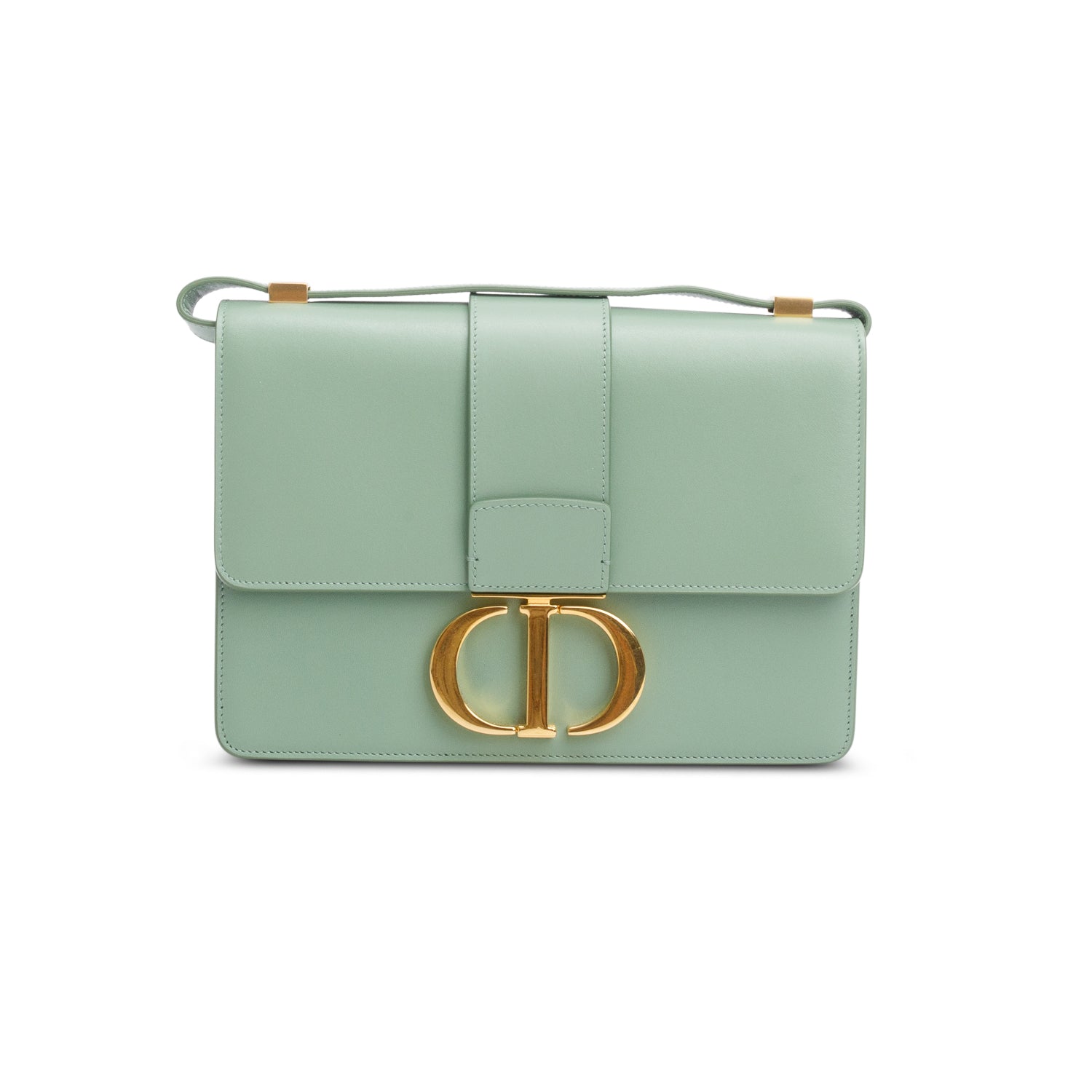 Dior Christian Box Montaigne Bag Leather Green Travel Bag