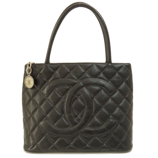 Chanel Grained Calfskin Skin Black Gold Tote Bag 3