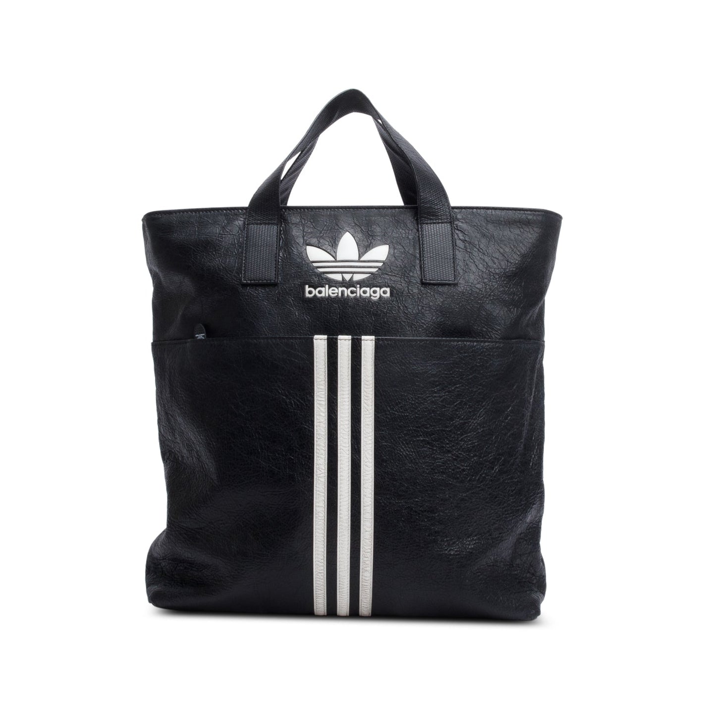 Balenciaga Adidas North South Tote Bag Leather Black