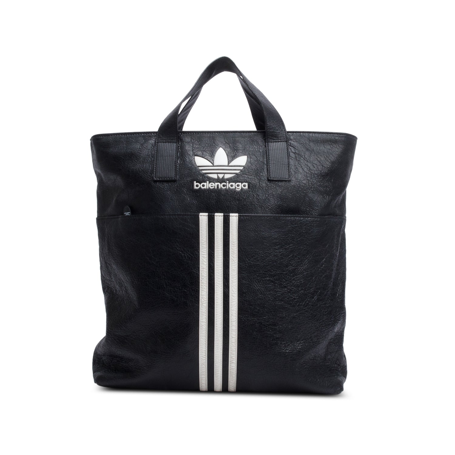 Balenciaga Adidas North South Tote Bag Leather Black