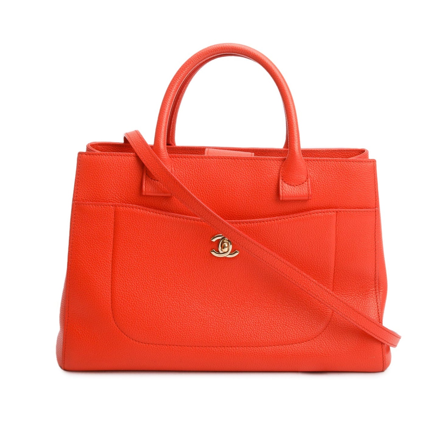 Chanel Grained Neo Executive Shopper Calfskin Red Travel Bag