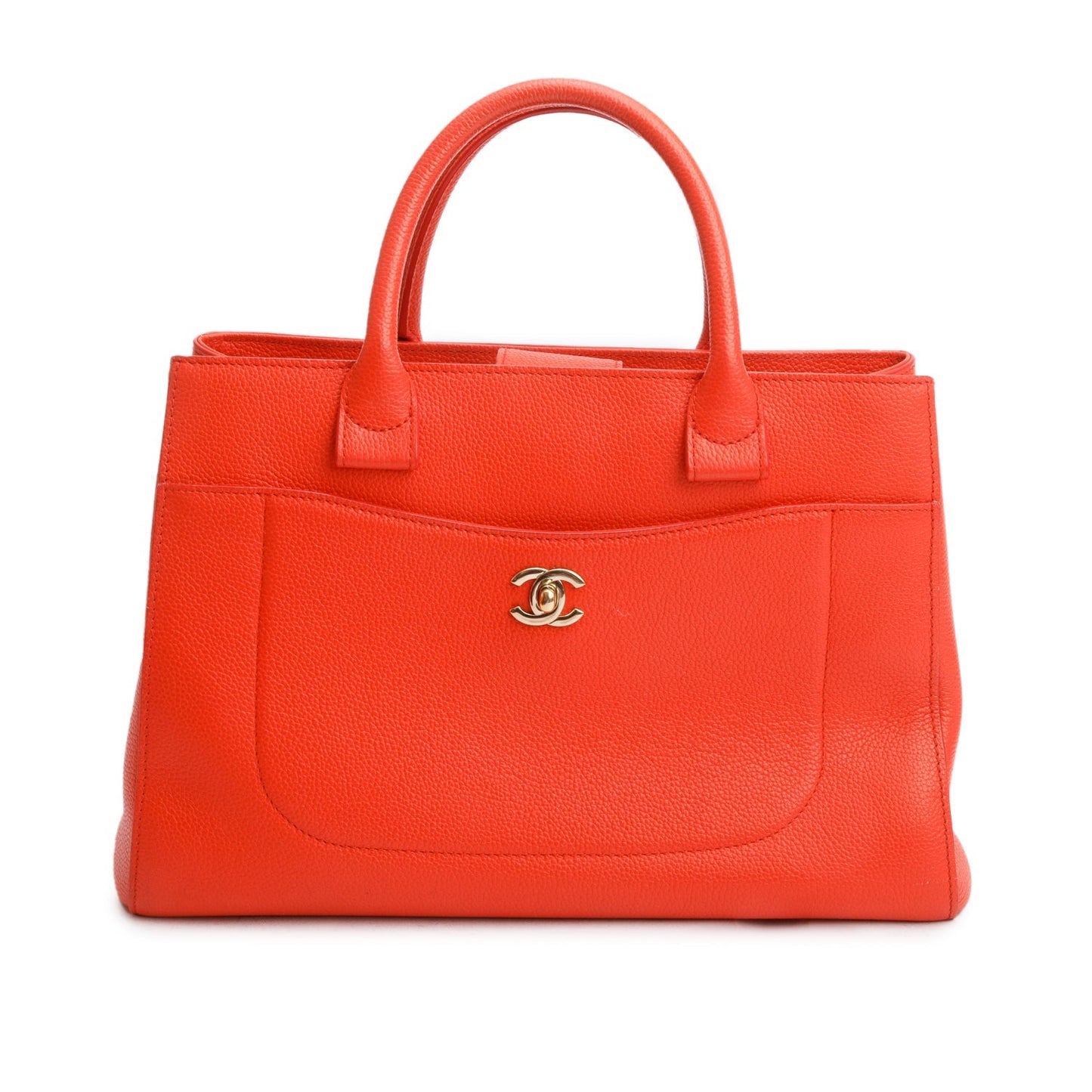 Chanel Grained Neo Executive Shopper Calfskin Red Travel Bag