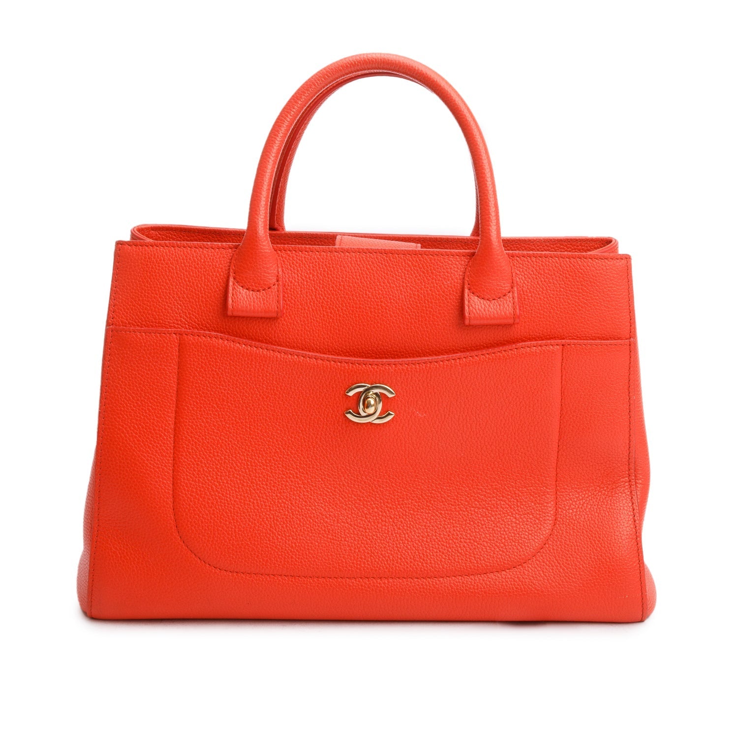 Chanel Grained Neo Executive Shopper Calfskin Red Travel Bag