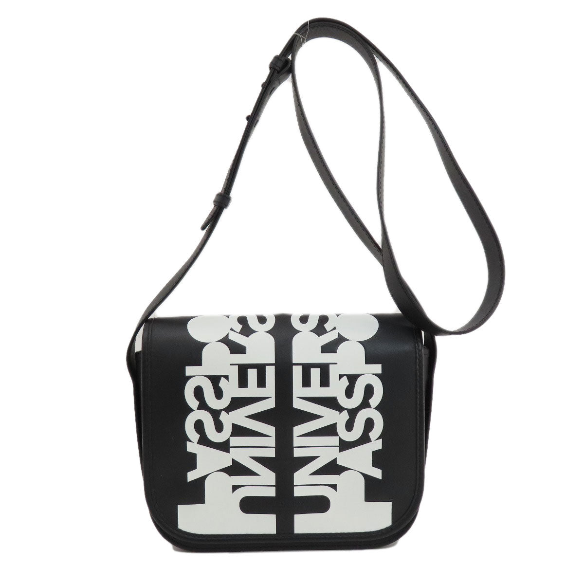 Burberry Shoulder Bag Leather Black Logo