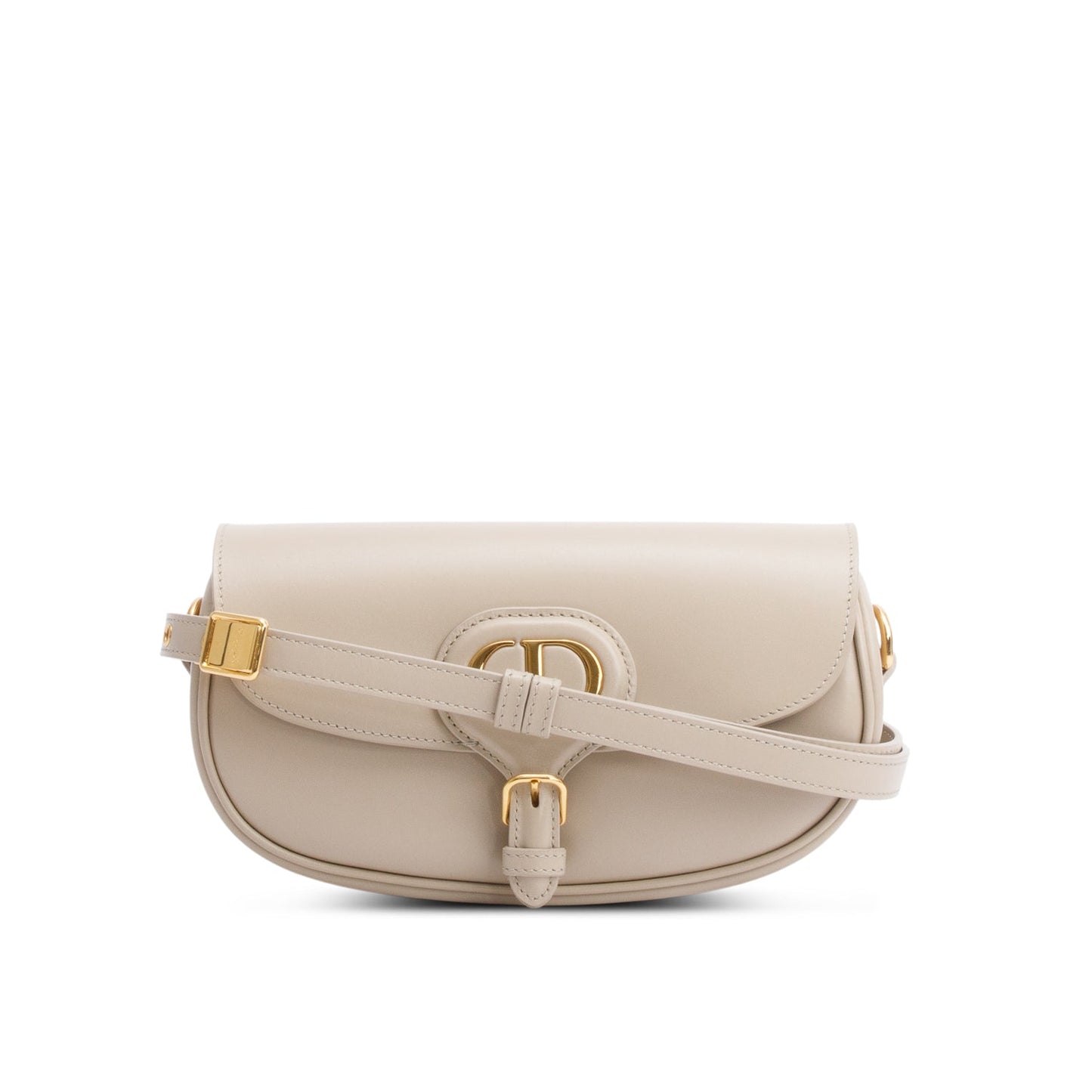 Dior Christian Taupe Box Calfskin East West Bobby Travel Bag