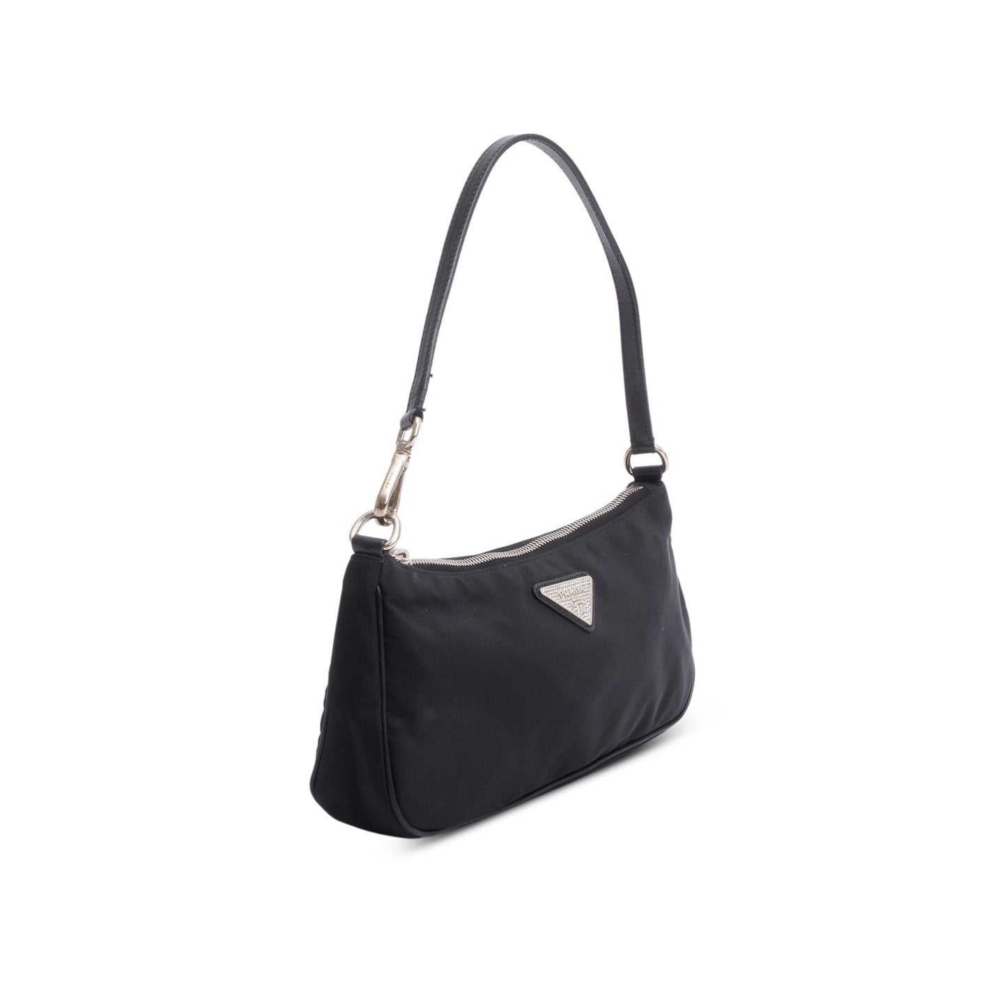 Prada Tessuto Pochette Handbag Nylon Black Travel Bag