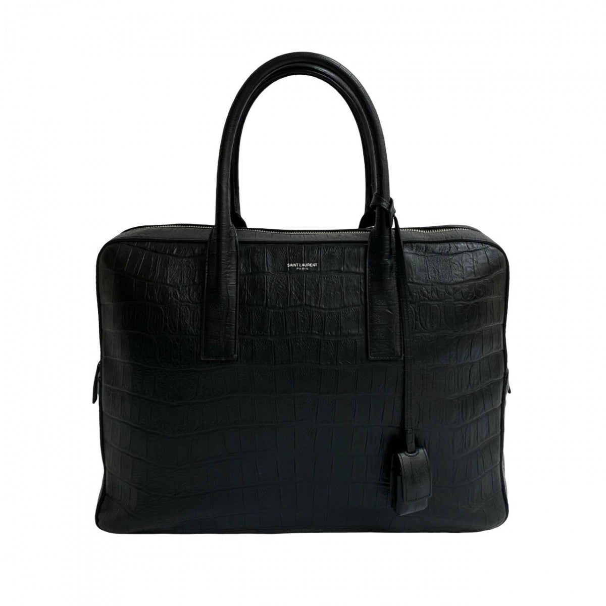YSL Saint Laurent Yves Business Bag Classic Um Leather Black Travel Bag