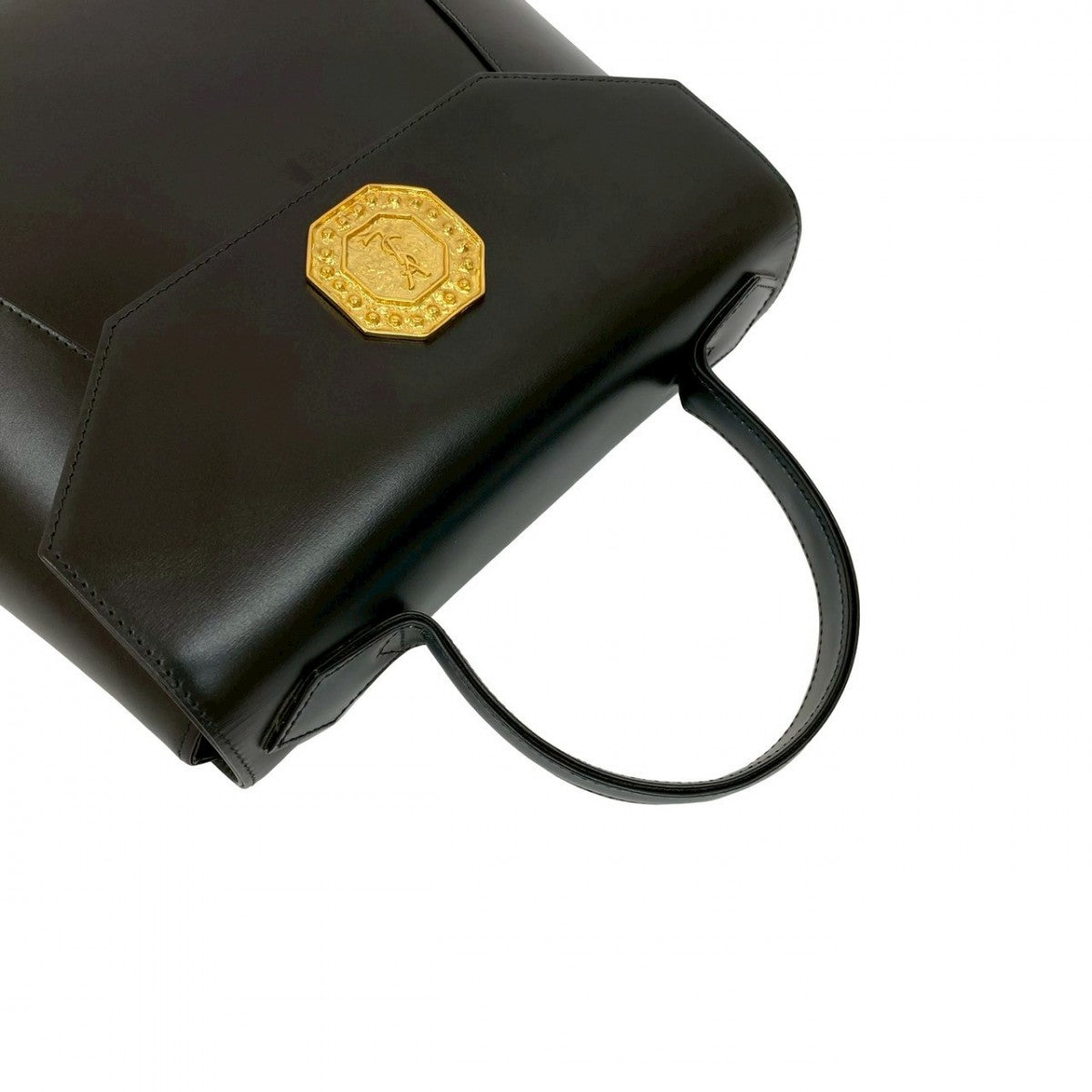 YSL Saint Laurent Yves Handbag Leather Black Travel Bag 652A254193128