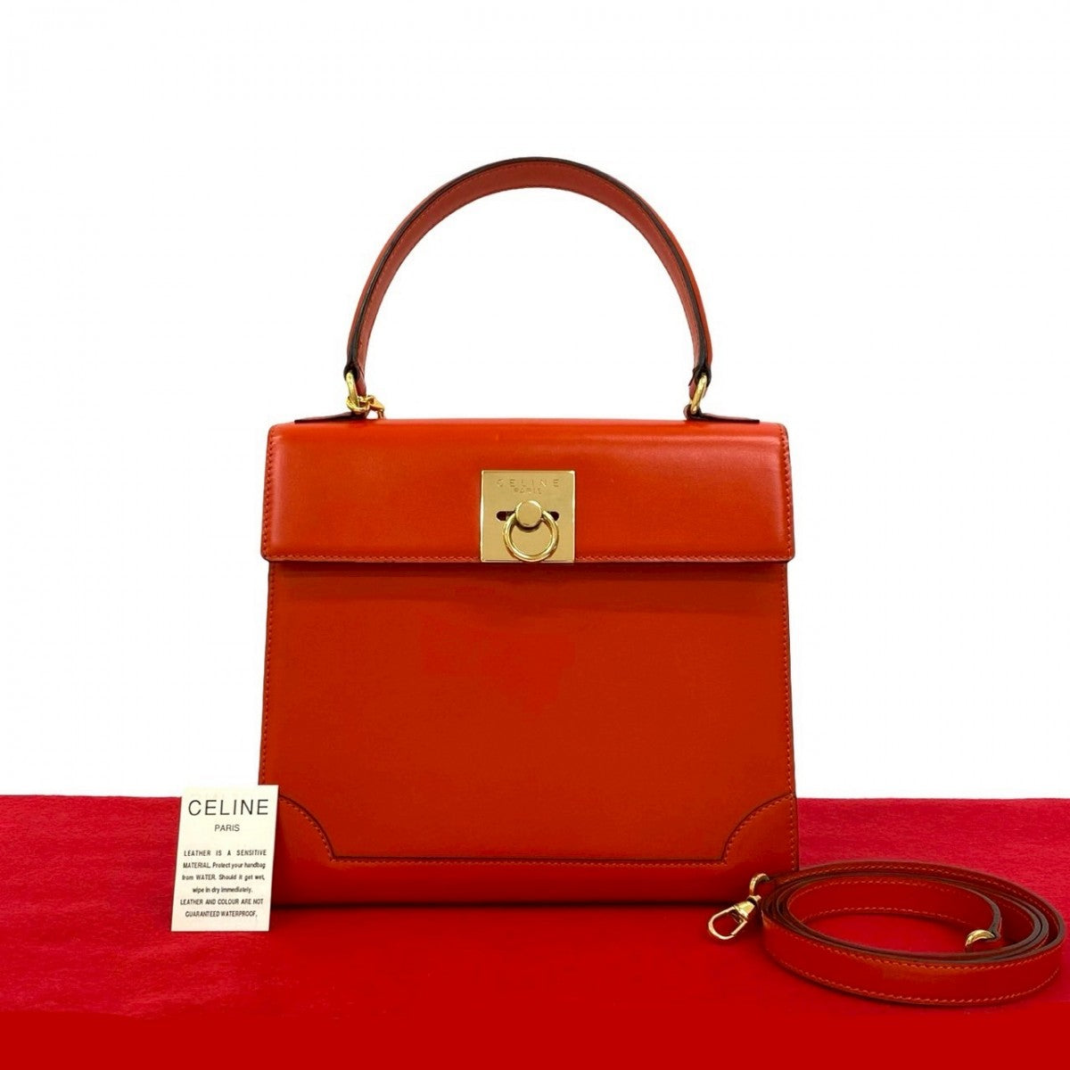 Shoulder Bag Orange Leather