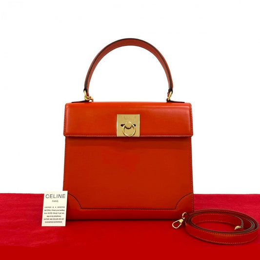 Shoulder Bag Orange Leather