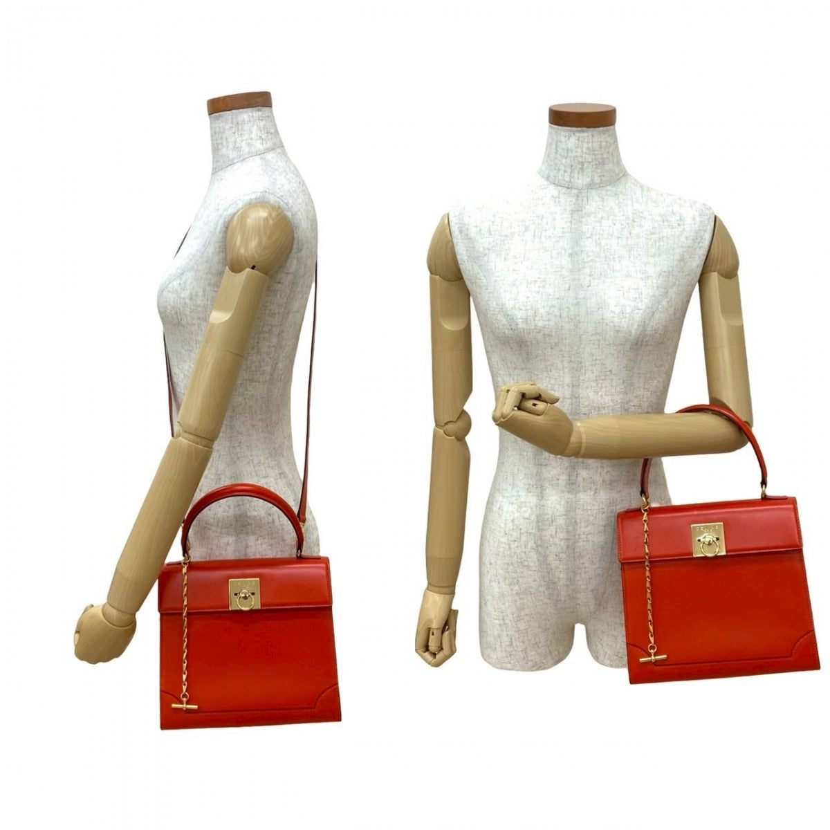 Shoulder Bag Orange Leather