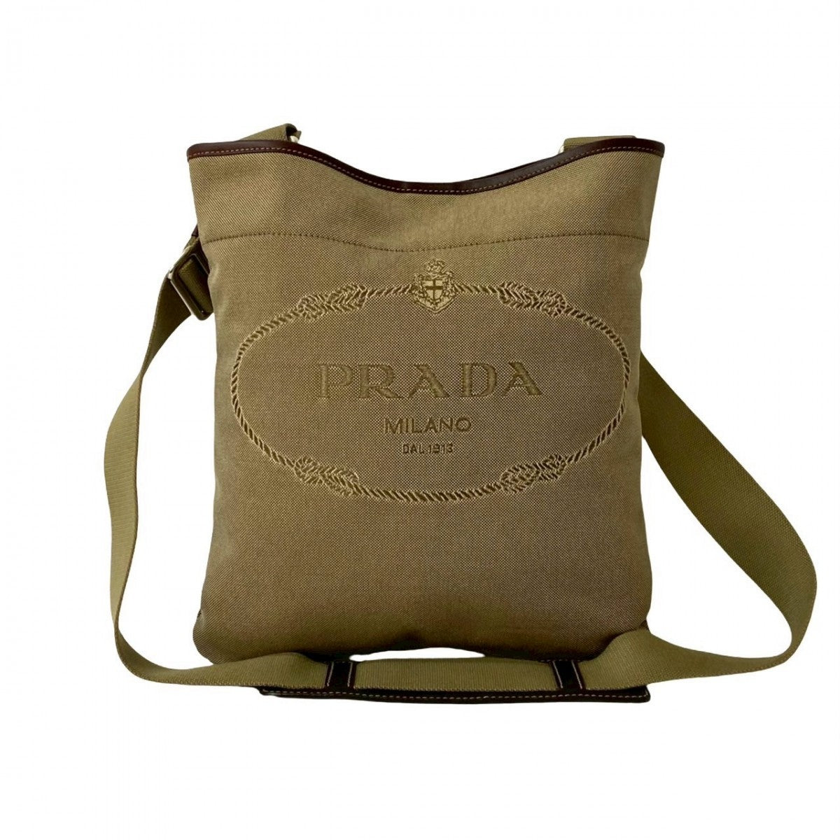 Shoulder Bag Canvas Beige