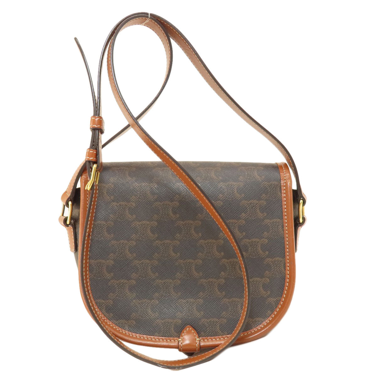 Shoulder Bag Pvc Macadam Pattern Women Brown