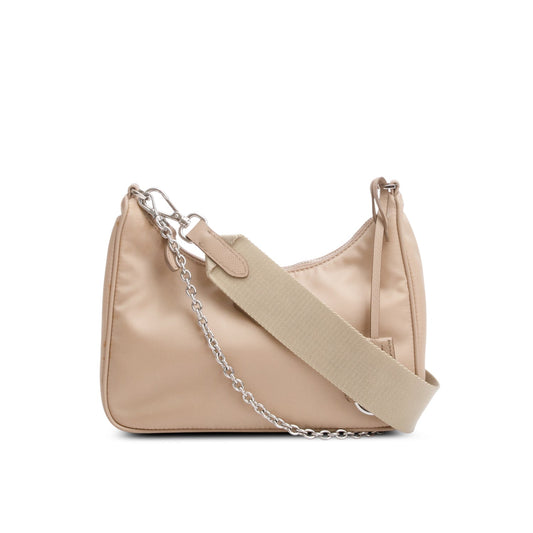 Prada Re Edition Shoulder Bag Nylon Beige Shoulder Bag