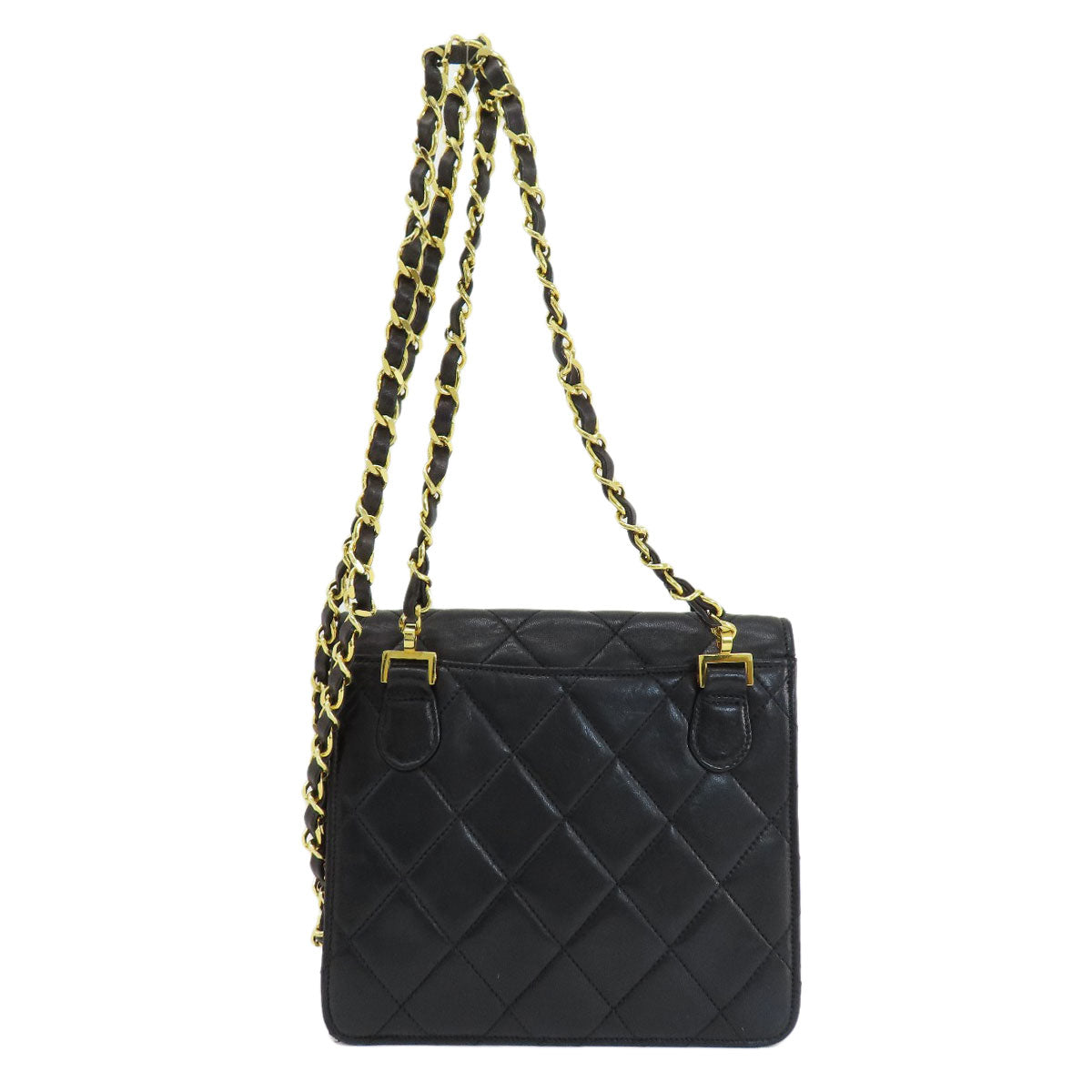 Chanel lambskin COCO Mark Matelasse Black Gold Shoulder Bag