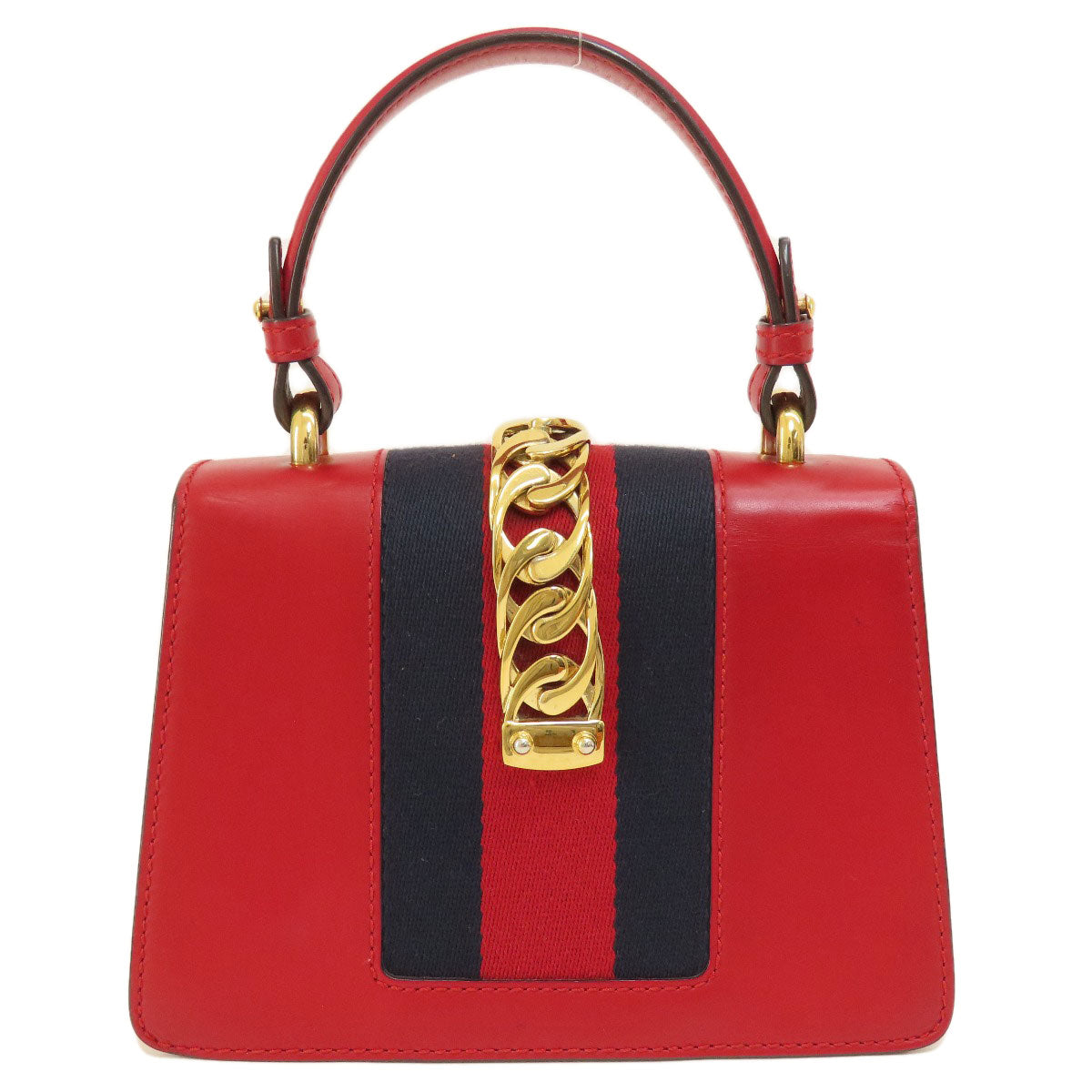 Gucci Sylvie 2WAY Calfskin Red Travel Bag