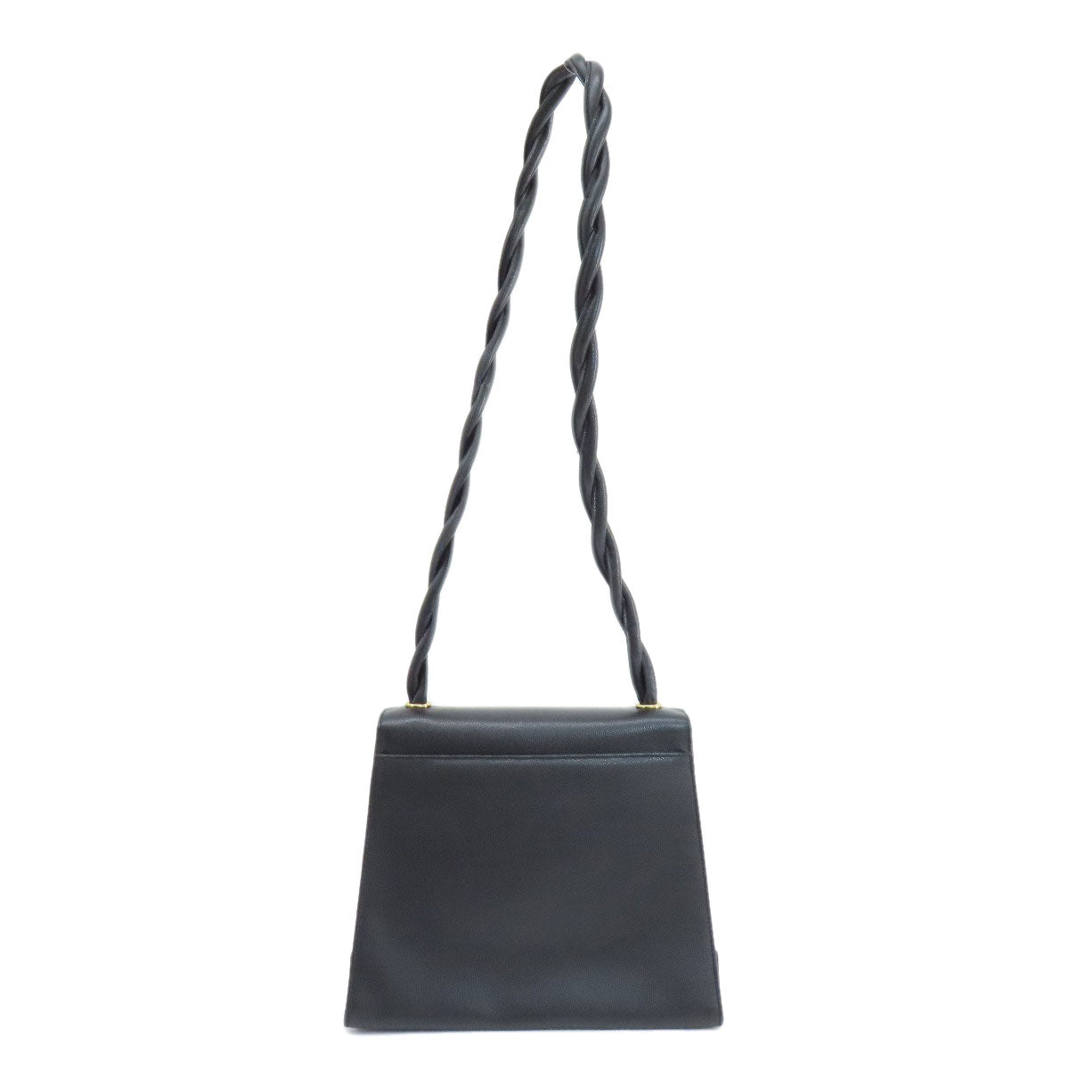 Chanel Grained Calfskin Skin COCO Mark Black Gold Shoulder Bag