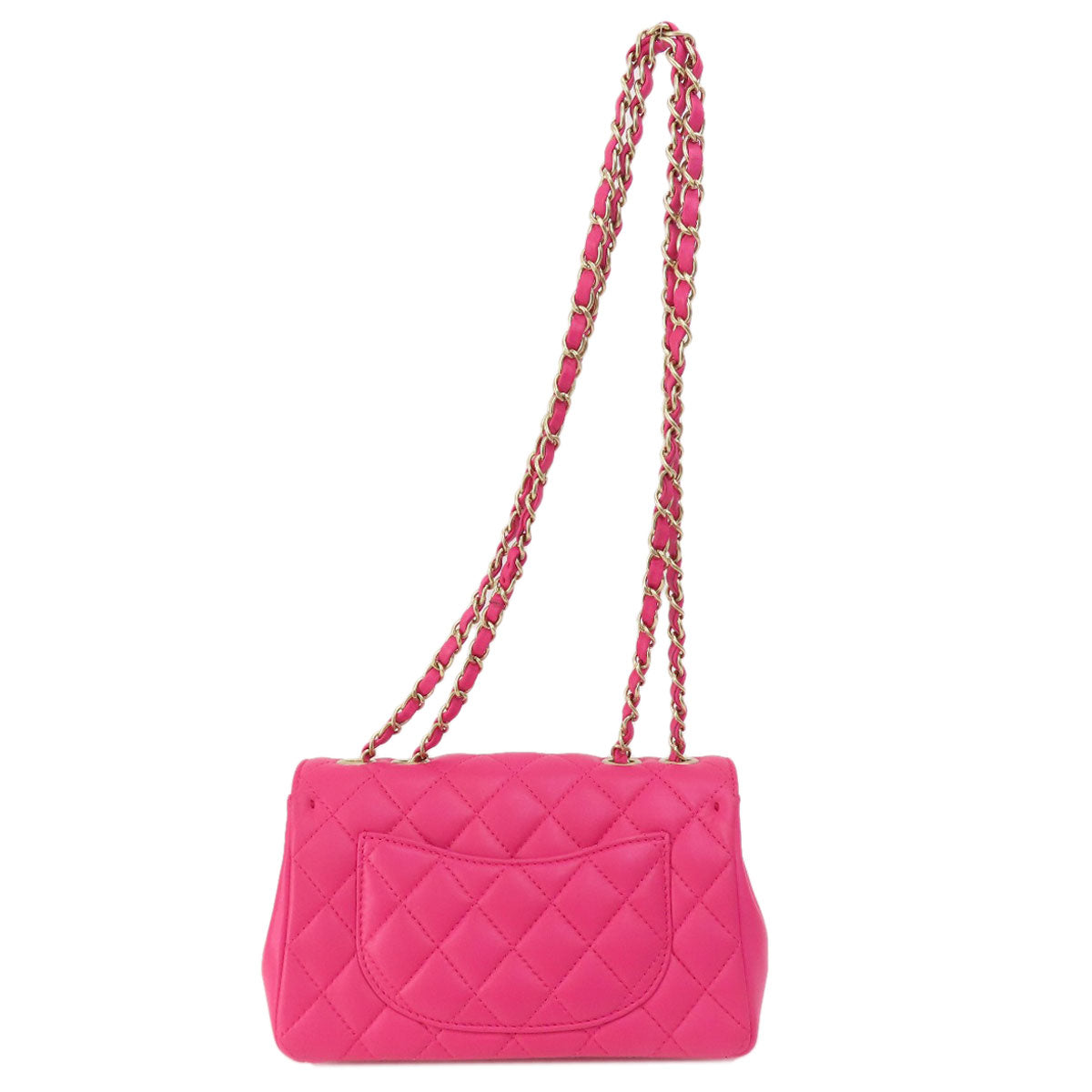 Chanel lambskin ChainShoulder Matelasse Pink Gold Shoulder Bag