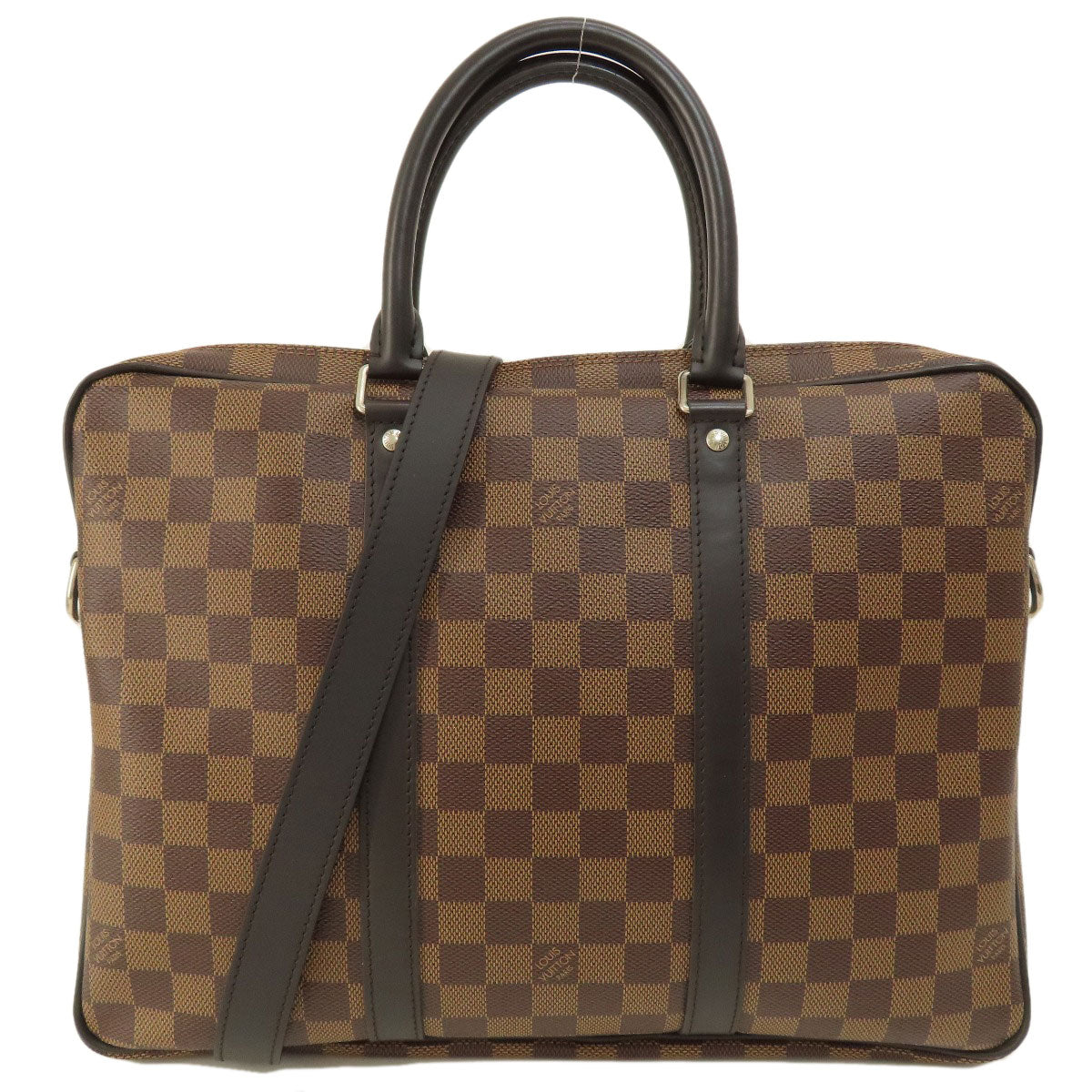 Louis Vuitton Business N41466 Damier Porto Document Canvas Brown Handbag