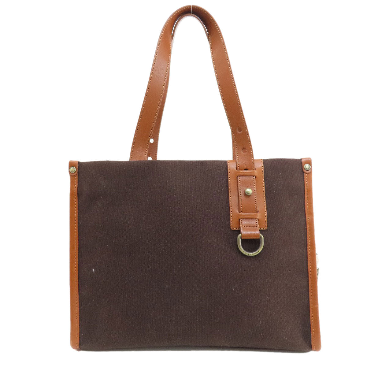 Burberry Tote Bag Canvas Brown Logo 65328016