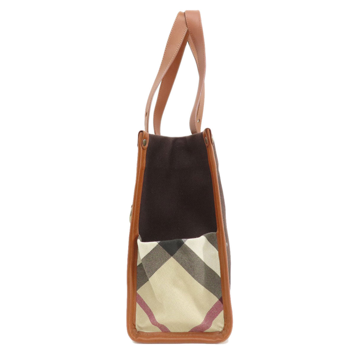 Burberry Tote Bag Canvas Brown Logo 65328016