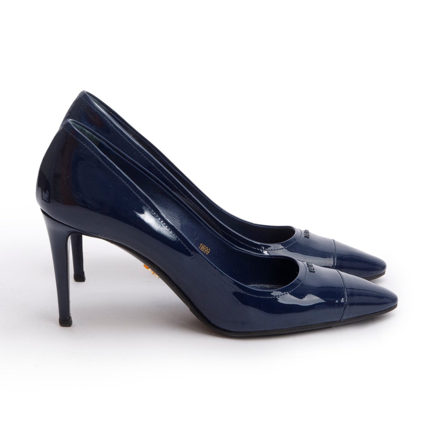 Prada Patent Pumps, Size Handbag Leather Blue Shoes