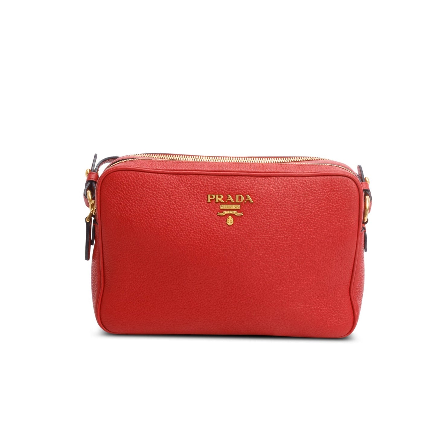 Prada Vitello Phenix Camera Bag Leather Red Travel Bag