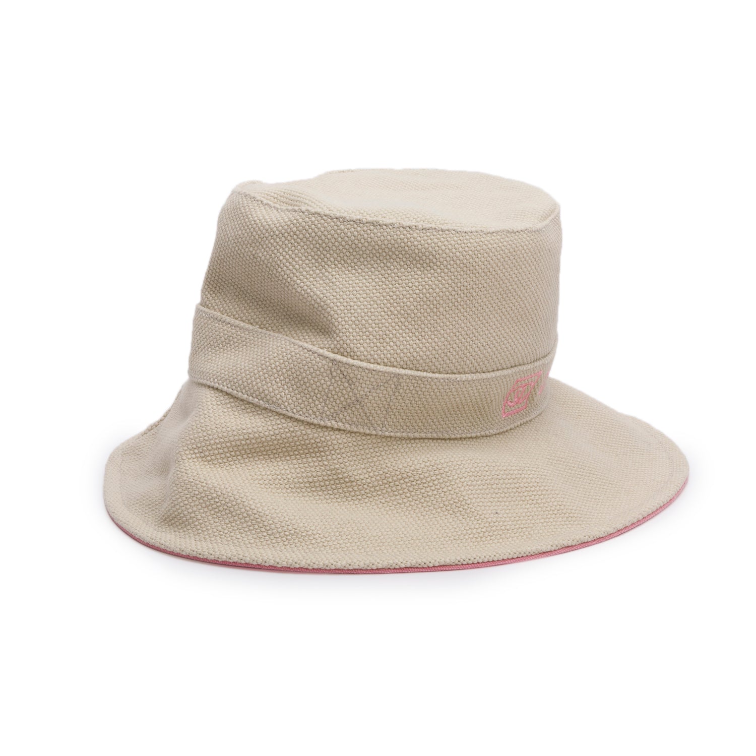 Chanel Neutral Cotton Sport Embroidered Logo Hat