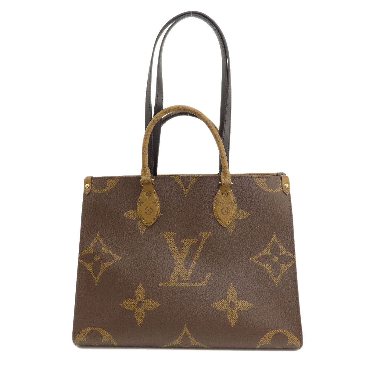 Louis Vuitton M45321 reverse On Go MM Monogram Brown Tote Bag