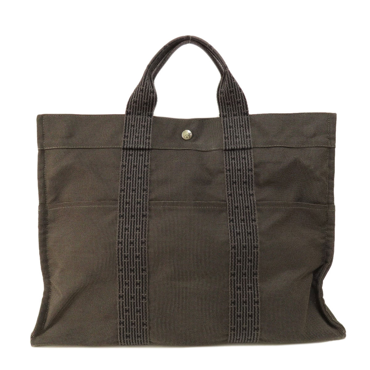 Hermes Tote Bag Her Linemm Women Canvas Gray