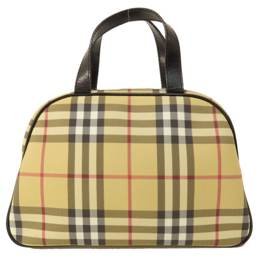 Burberry Pvc Nova Check Handbag Beige Travel Bag