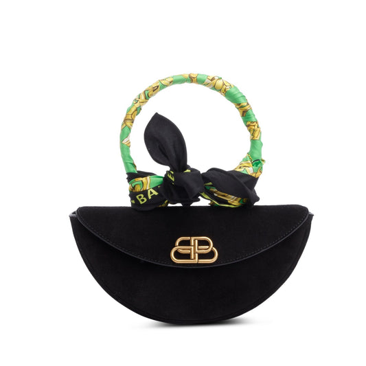 Balenciaga Opera Clutch Suede Black Clutch Bag