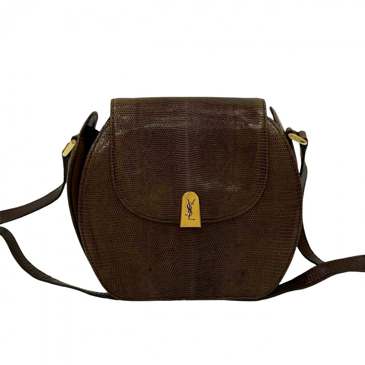 YSL Saint Laurent Yves Shoulder Bag Leather Brown 654A203216016